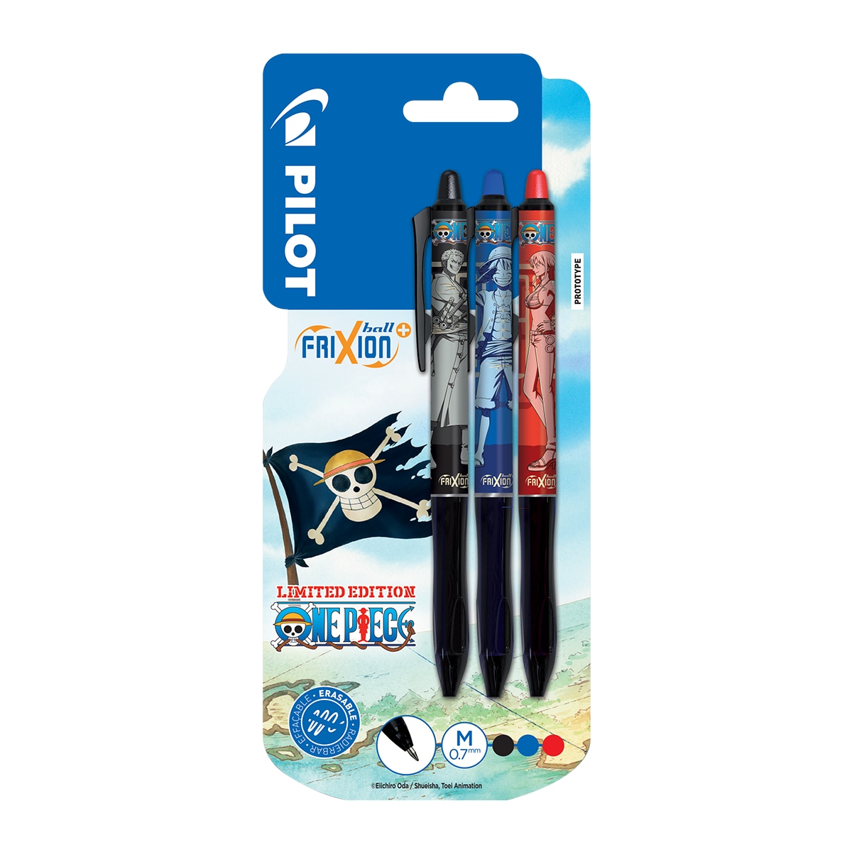 Imagen 0 de Bolígrafo retráctil Borrable Frixion Ball Plus Pilot azul, negro y rojo + portaminas