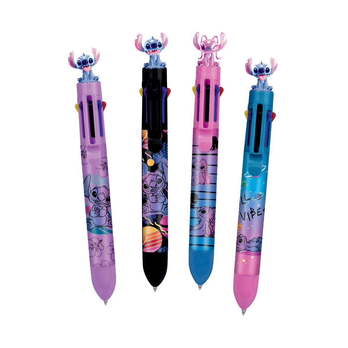 Bolígrafo tinta borrable de 8 colores Stitch Black Coolpack 2