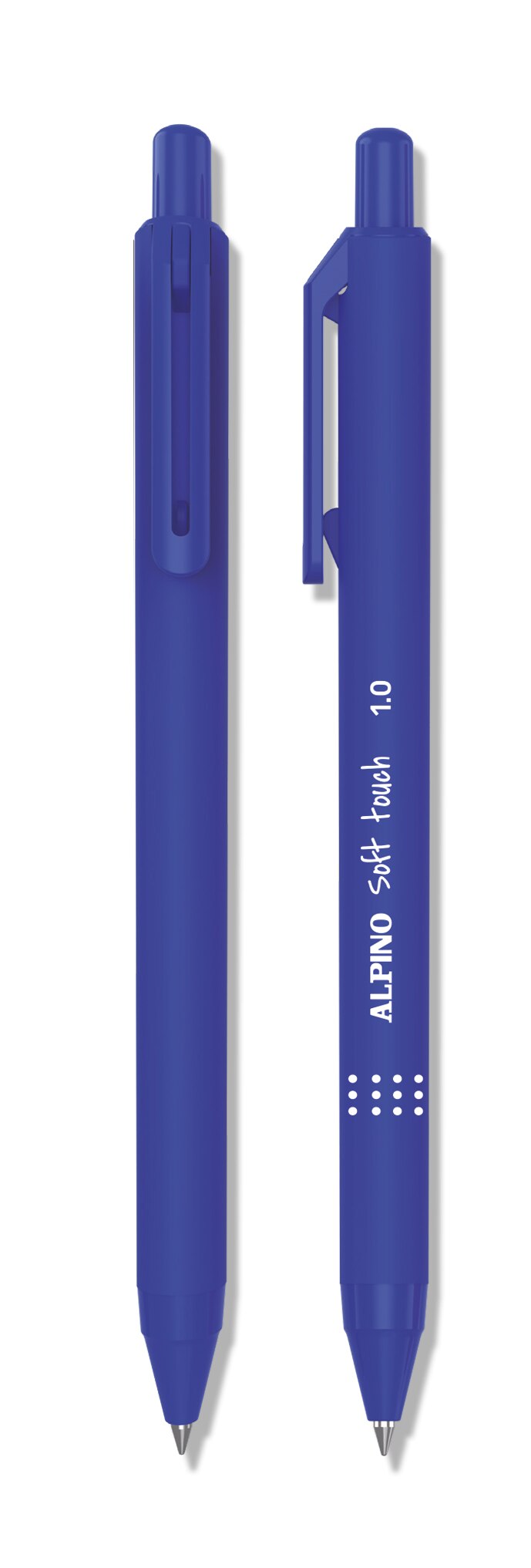 Blister de 4 esferográficas Alpino Soft Touch 3