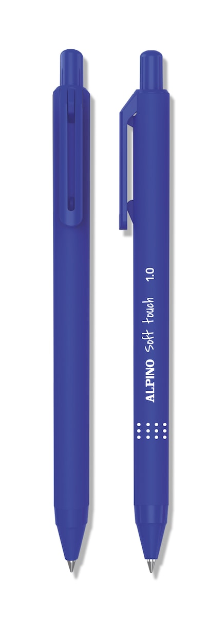 Blister de 4 esferográficas Alpino Soft Touch 3