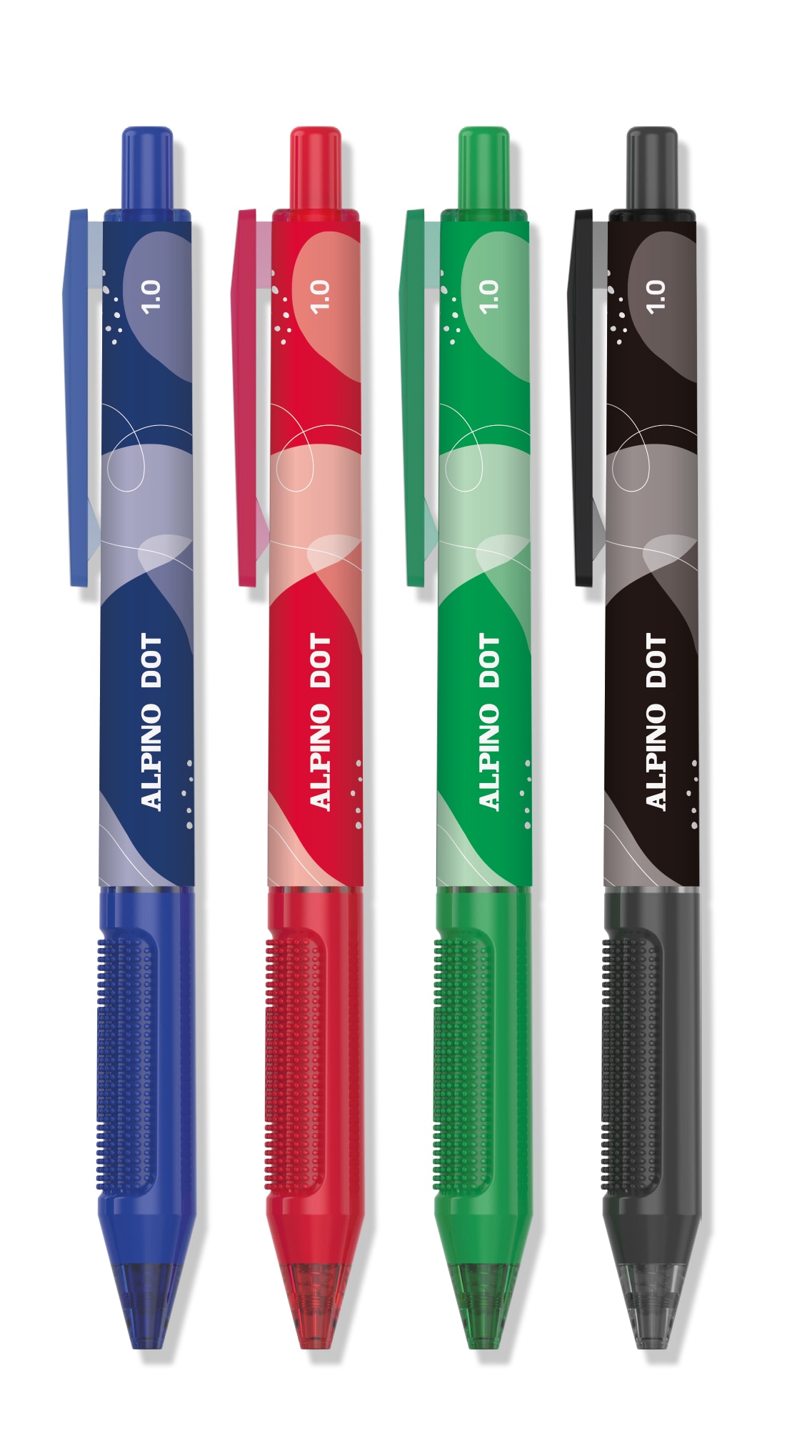 Blister de 4 esferográficas Alpino Dot de cores variadas 3
