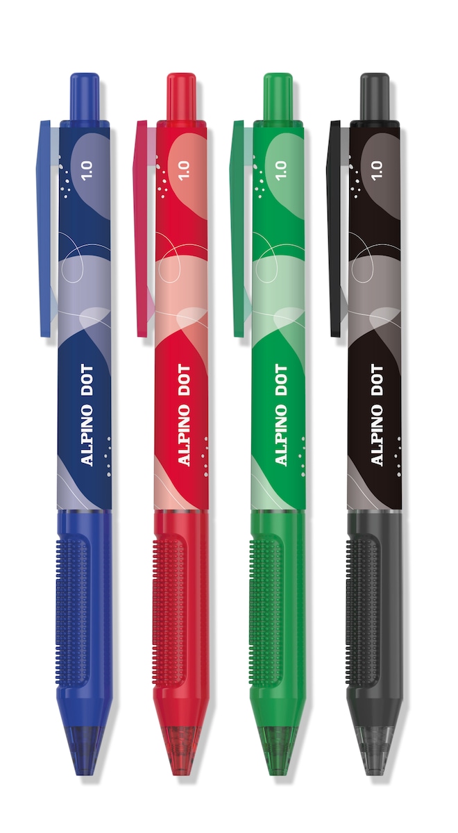 Blister de 4 esferográficas Alpino Dot de cores variadas 3