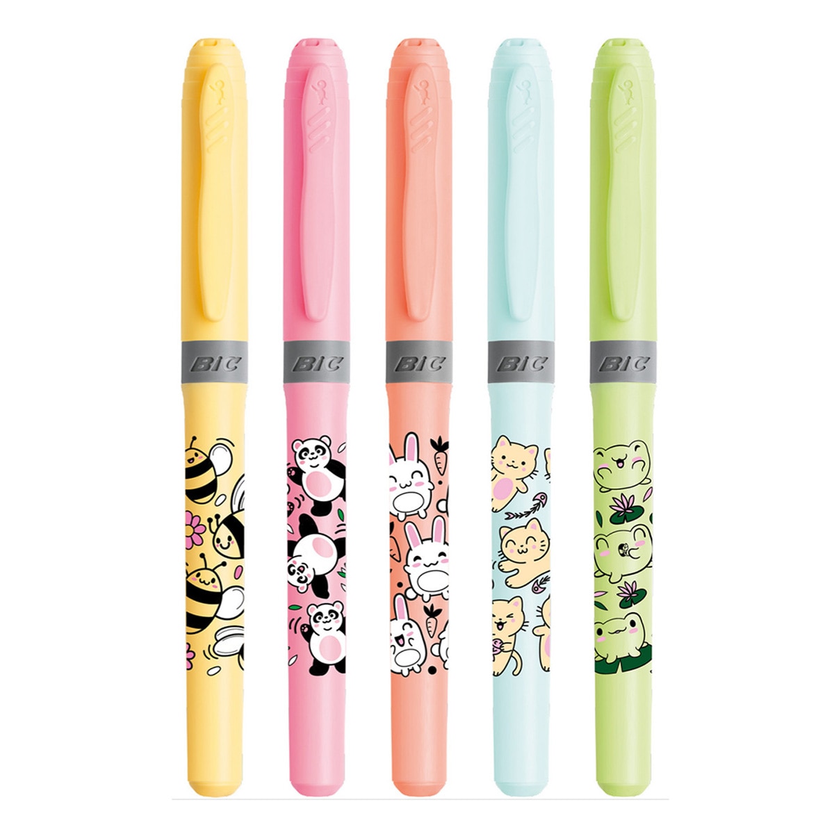 Esferográfica 4 Corese Fluorescente Kawai Pastel 2 Unidades Multicolor-2