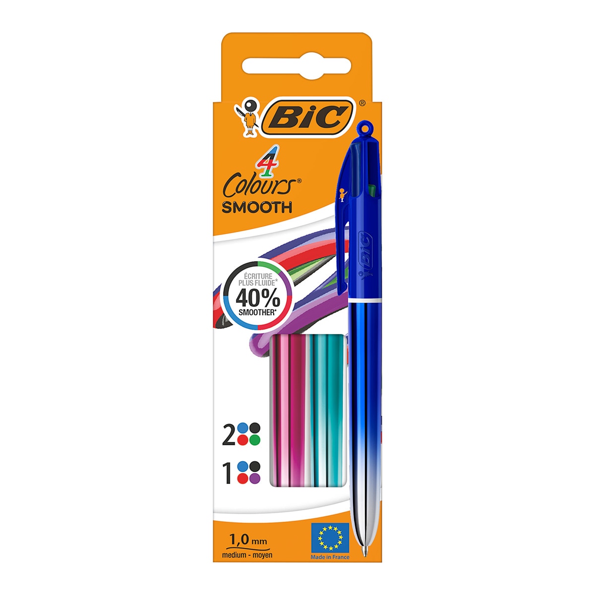 Imagen 0 de Bolígrafo 4 Colores Smooth BIC 3 unidades