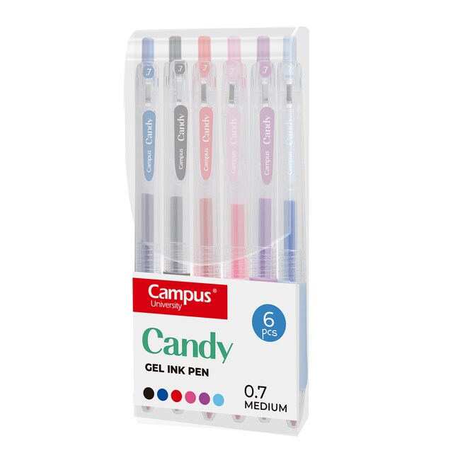 Imagen 0 de Boligrafo Campus Candy Gel 0.7. PET 6 colores surtidos