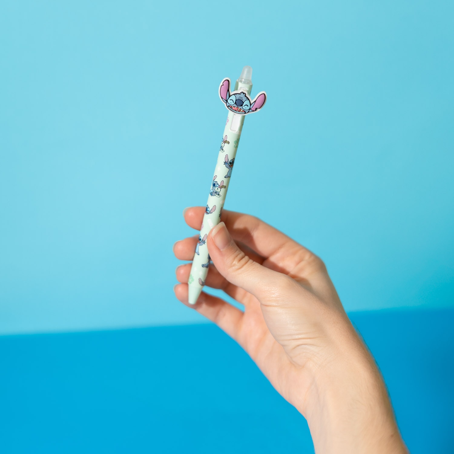 Bolígrafo de gel borrable con topper Disney Stitch Tropical 1 Erik aguamarina Aguamarina-4