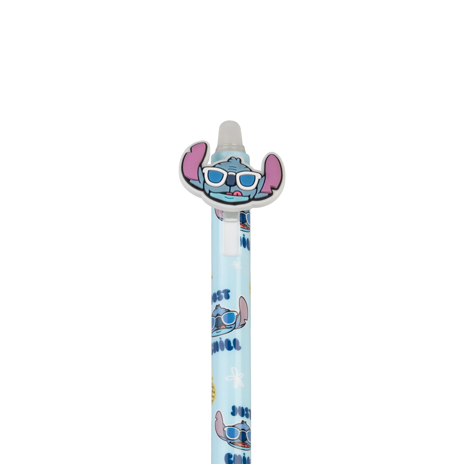 Bolígrafo de gel borrable con topper Disney Stitch Tropical 4 Erik azul Azul / Amarillo-2