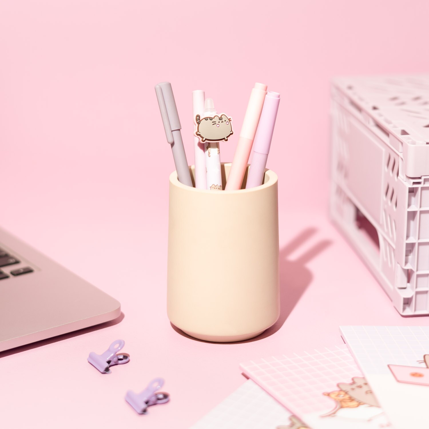 Caneta Gel Apagável com Topper Pusheen Moments 1 - Rosa Rosa/Lilás-7