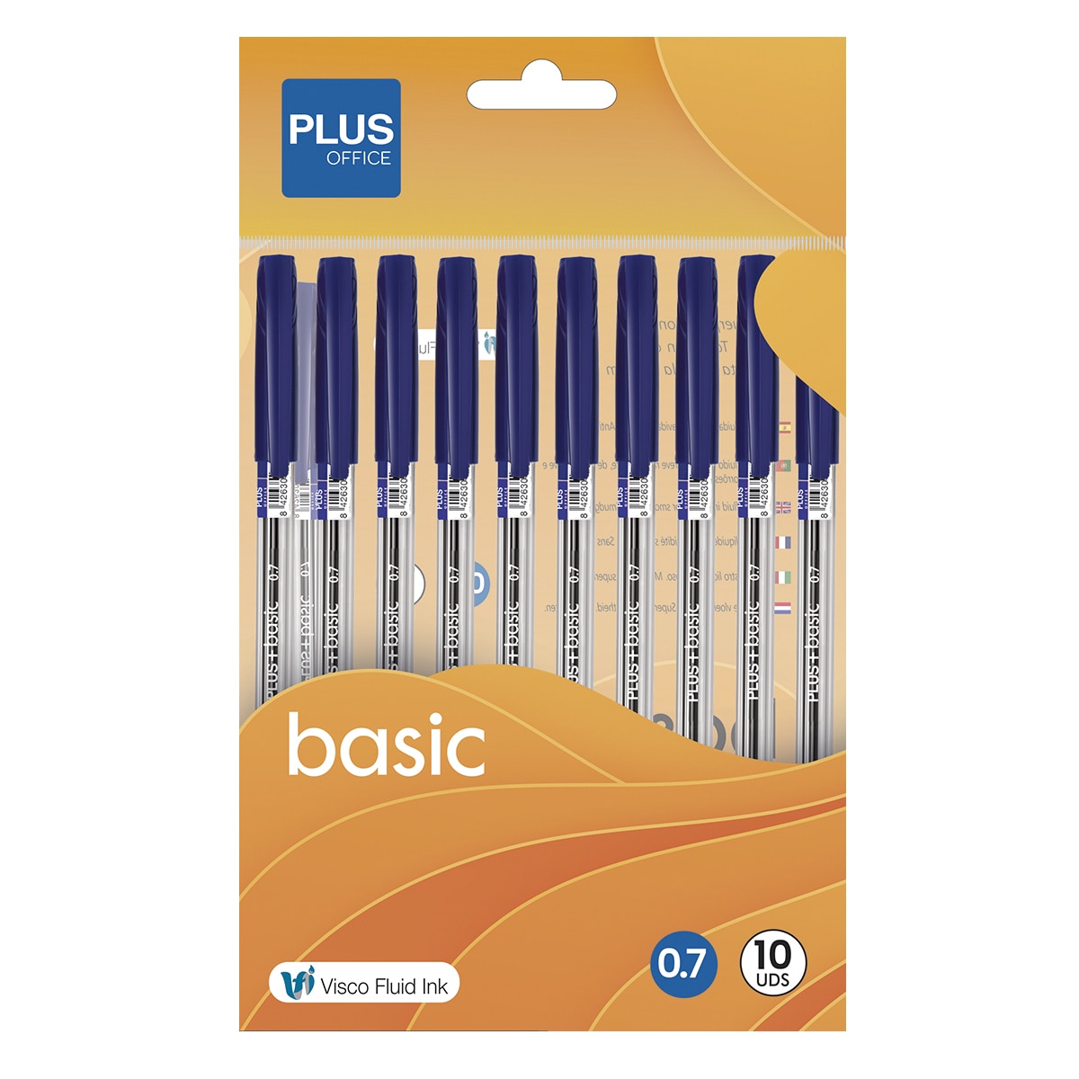 Imagen 0 de Bolígrafo Tinta Fluida Viscosa Plus Basic Azul Blíster 10 ud