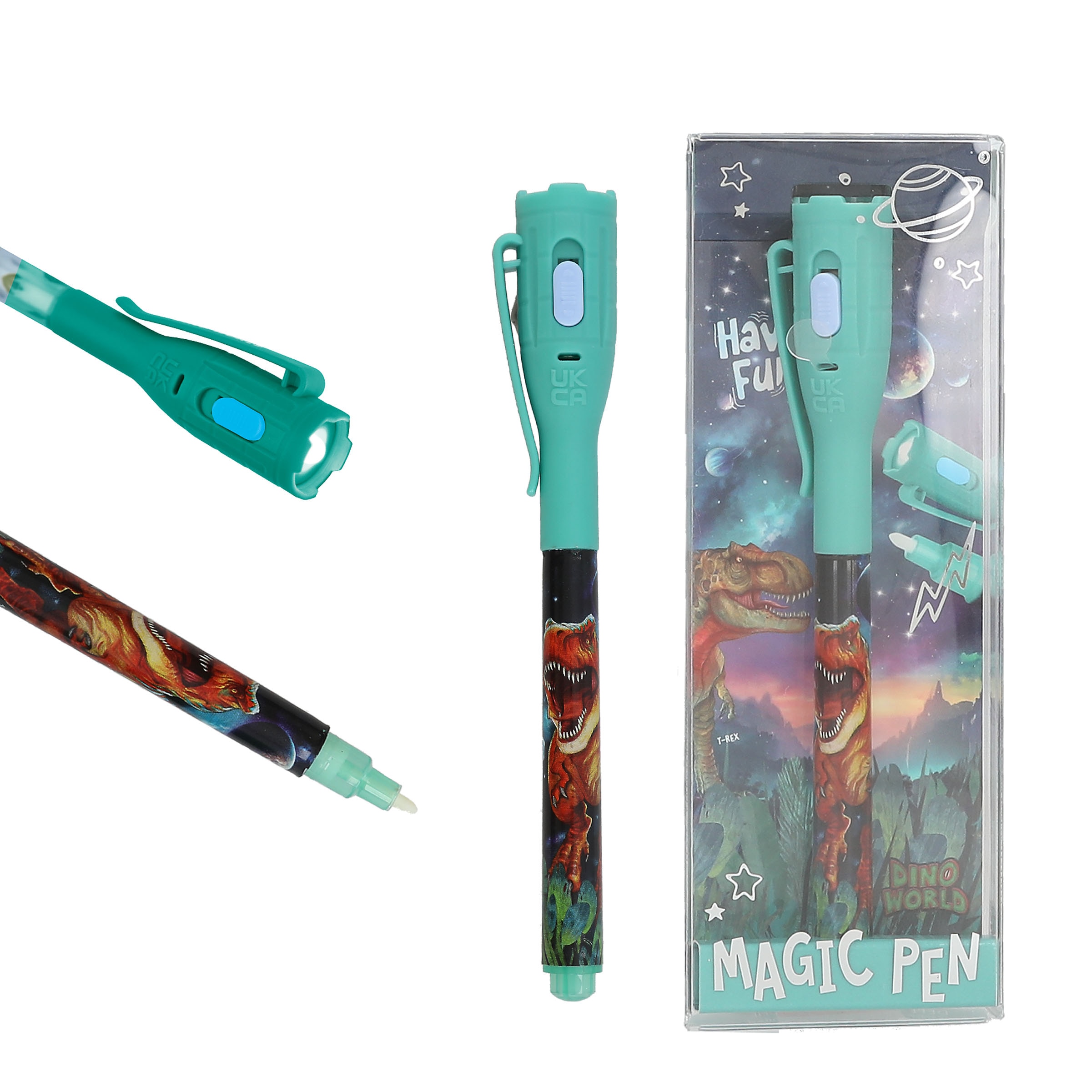 Caneta Secreta com Luz LED Dino World 2