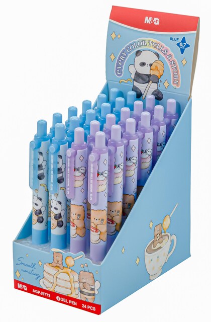 Imagen 0 de Bolígrafo retráctil  Oso Panda gel 0,7mm azul