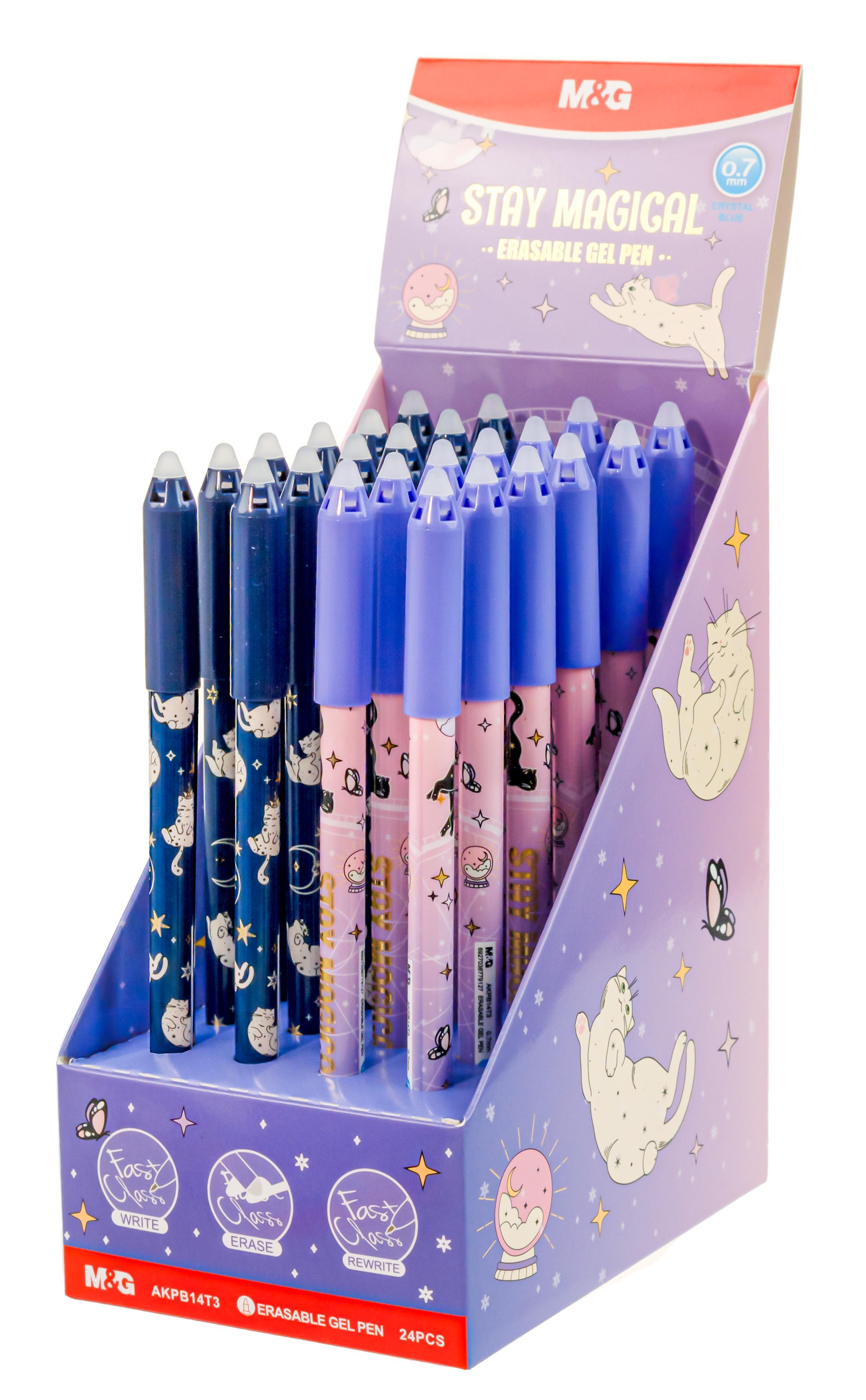 Imagem 0 de Caneta de Gel Apagável Magic Kittens 0,7 mm M&G - Azul