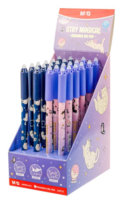 Imagem 0 de Caneta de Gel Apagável Magic Kittens 0,7 mm M&G - Azul