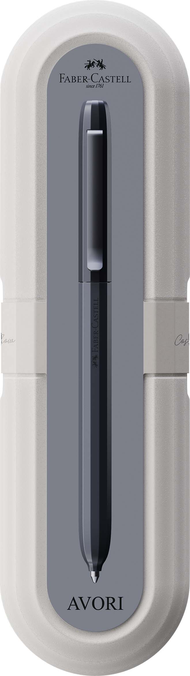 Bolígrafo AVORI con funda regalo Faber-Castell negro Negro-3