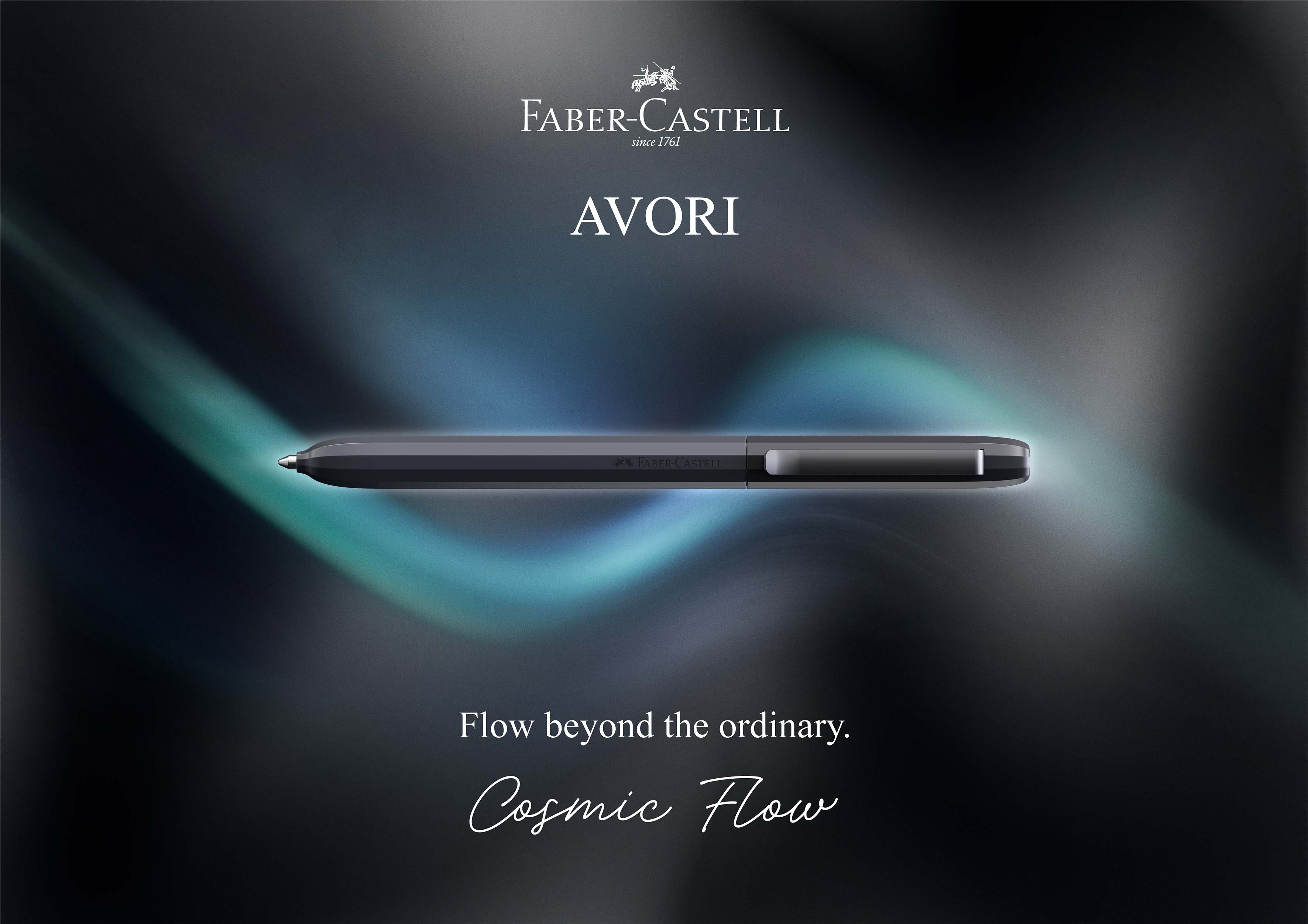 Bolígrafo AVORI con funda regalo Faber-Castell negro Negro-5