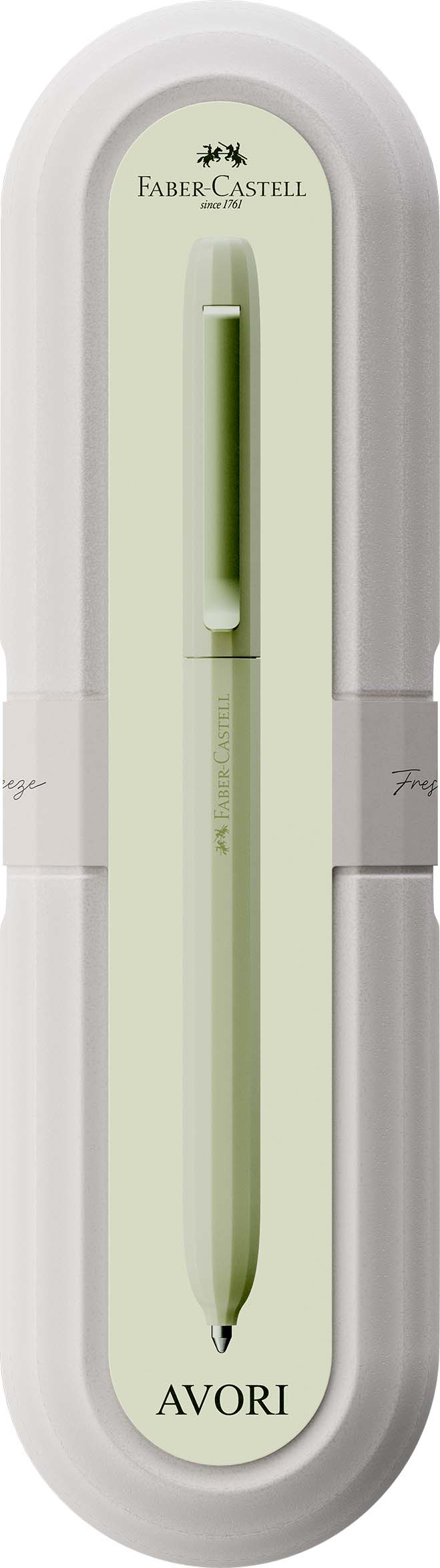 Bolígrafo AVORI con funda de regalo Faber-Castell verde Verde-3