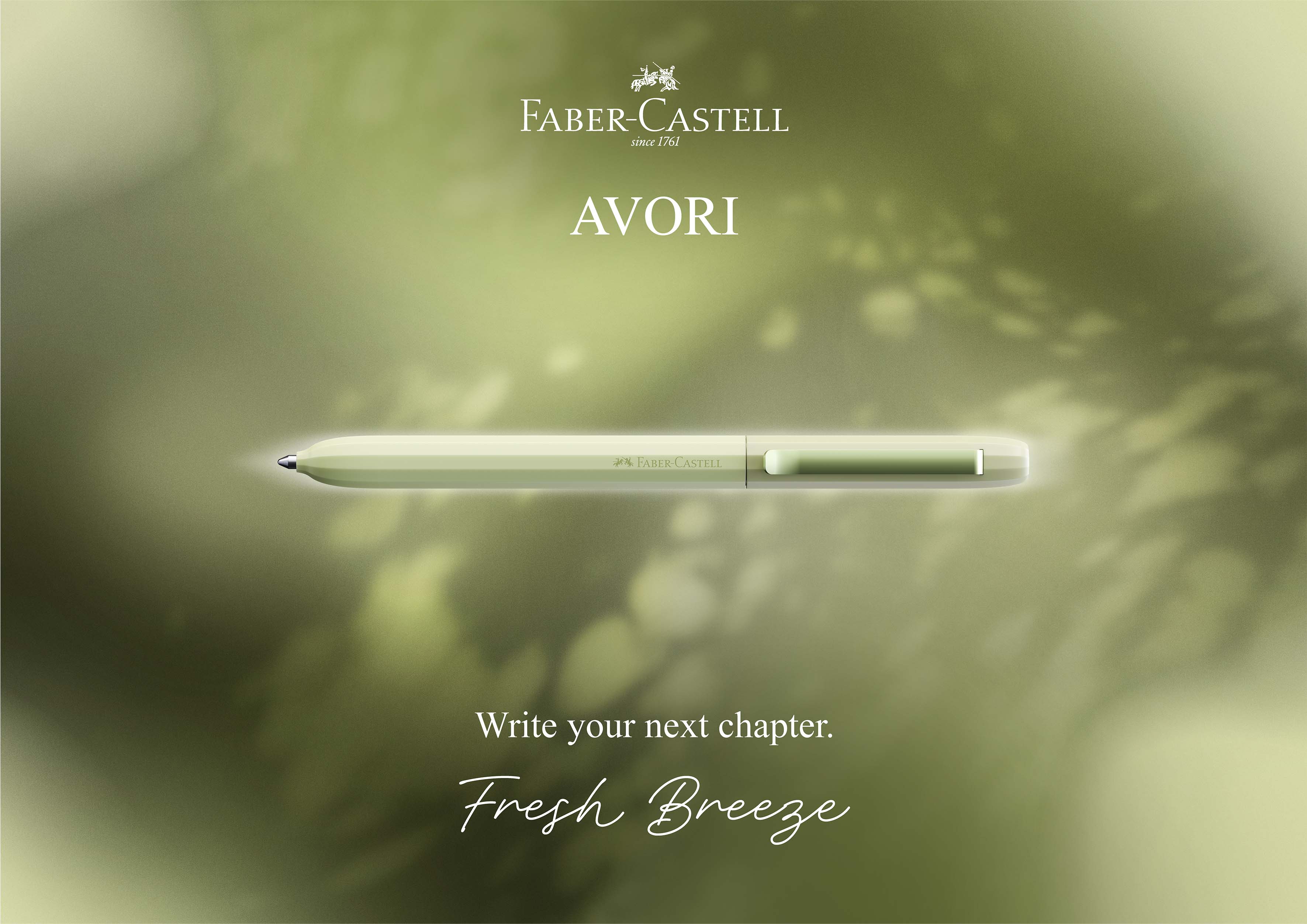 Bolígrafo AVORI con funda de regalo Faber-Castell verde Verde-5