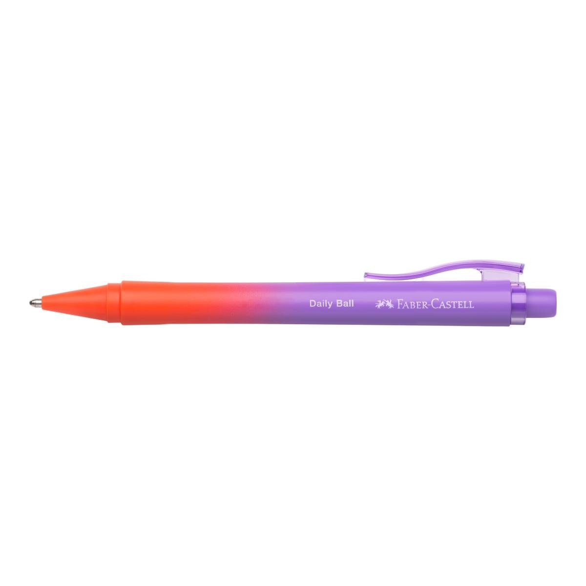 Bolígrafo Daily Ball, recambio de gran capacidad XB azul, Faber-Castell Punchy melón 2