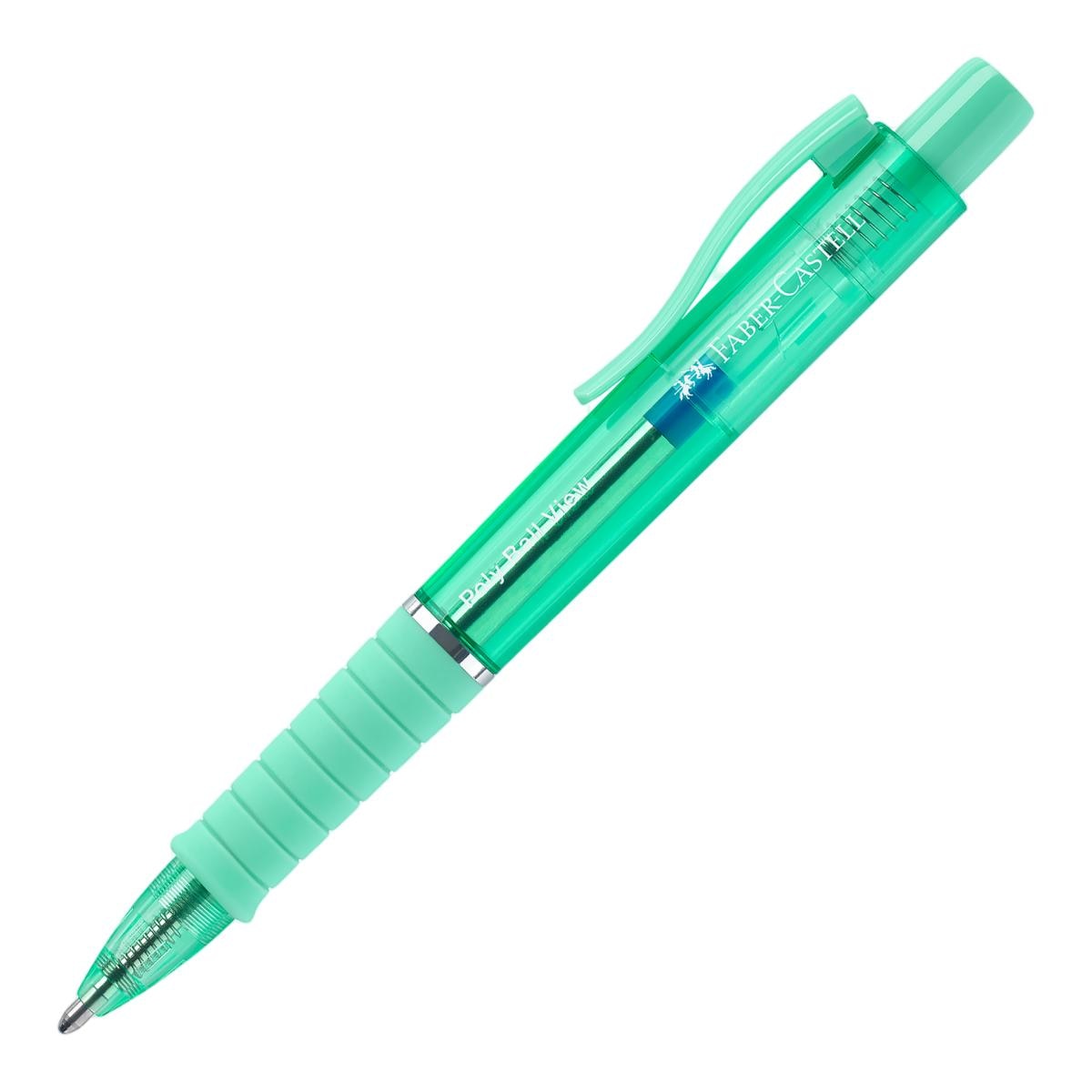 Imagen 0 de Bolígrafo PolyBall View, con recambio de gran capacidad XB Faber-Castell color verde menta