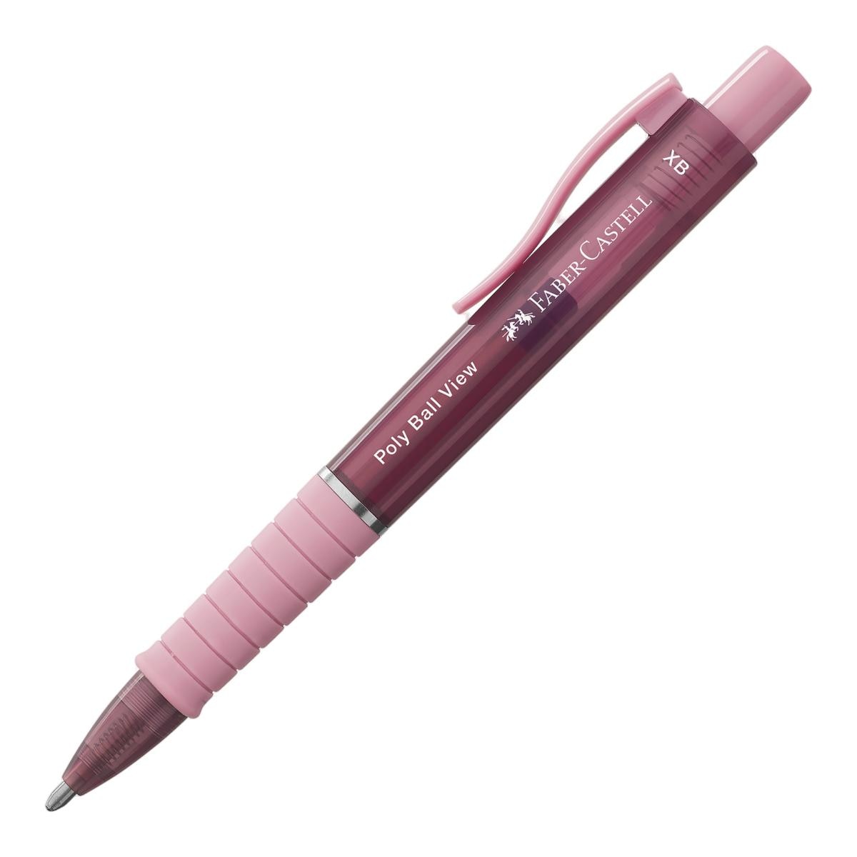 Imagen 0 de Bolígrafo PolyBall View, con recambio de gran capacidad XB Faber-Castell color rosa