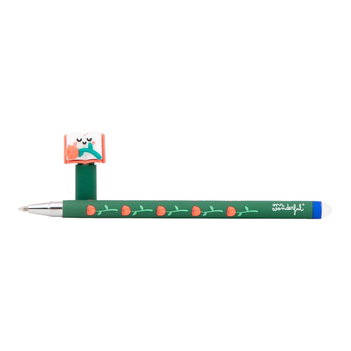 Boli borrable BoBo  Mr Wonderful Libro y rosa Verde-2