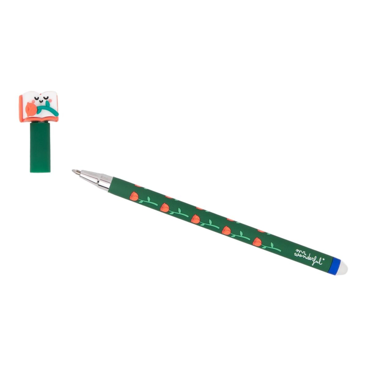 Boli borrable BoBo  Mr Wonderful Libro y rosa Verde-4