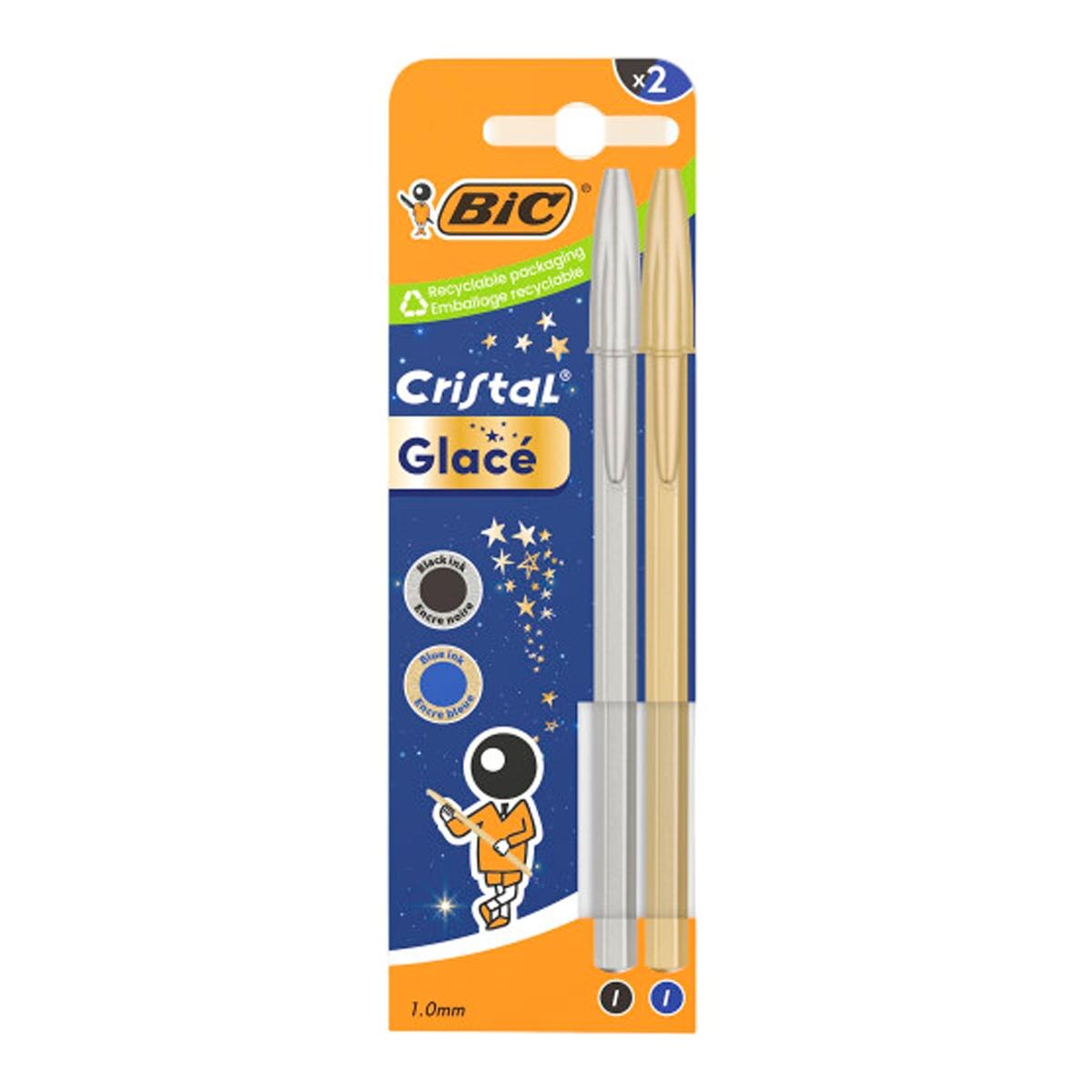 Imagen 0 de Blister de 2 Bolígrafos Cristal Glacé BIC