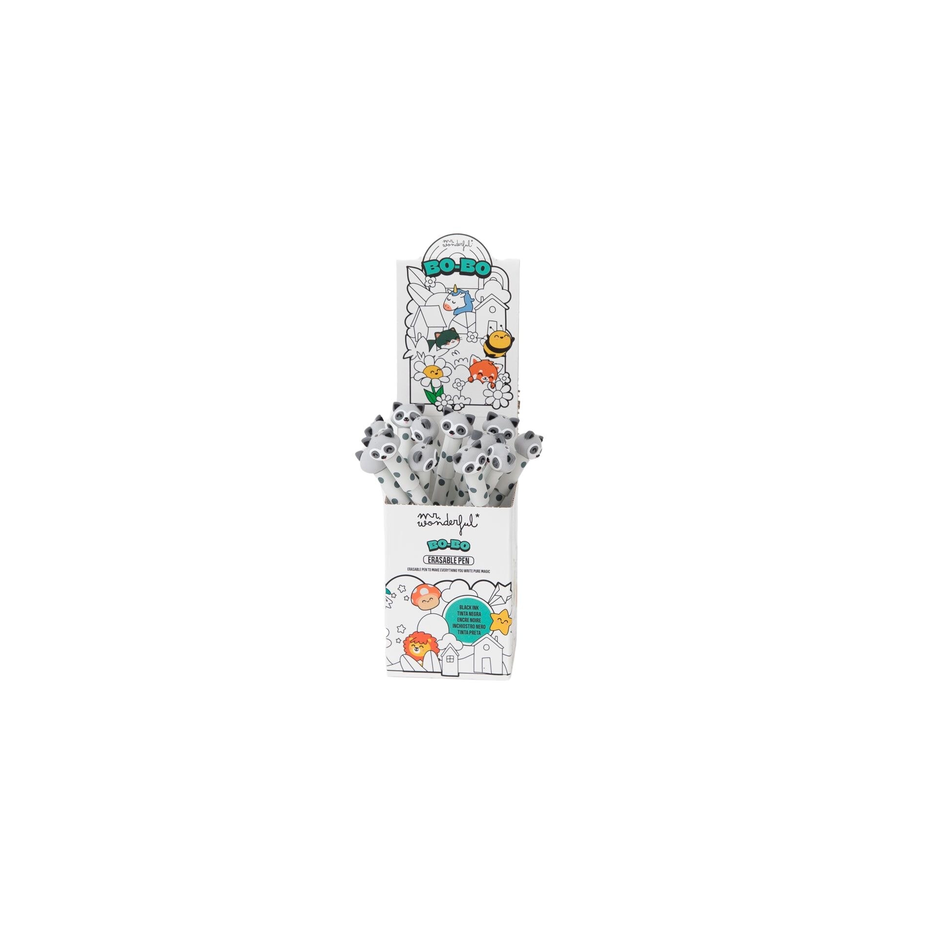 Caneta apagável Bo-Bo Mr Wonderful: Mapache The world in your hands 5