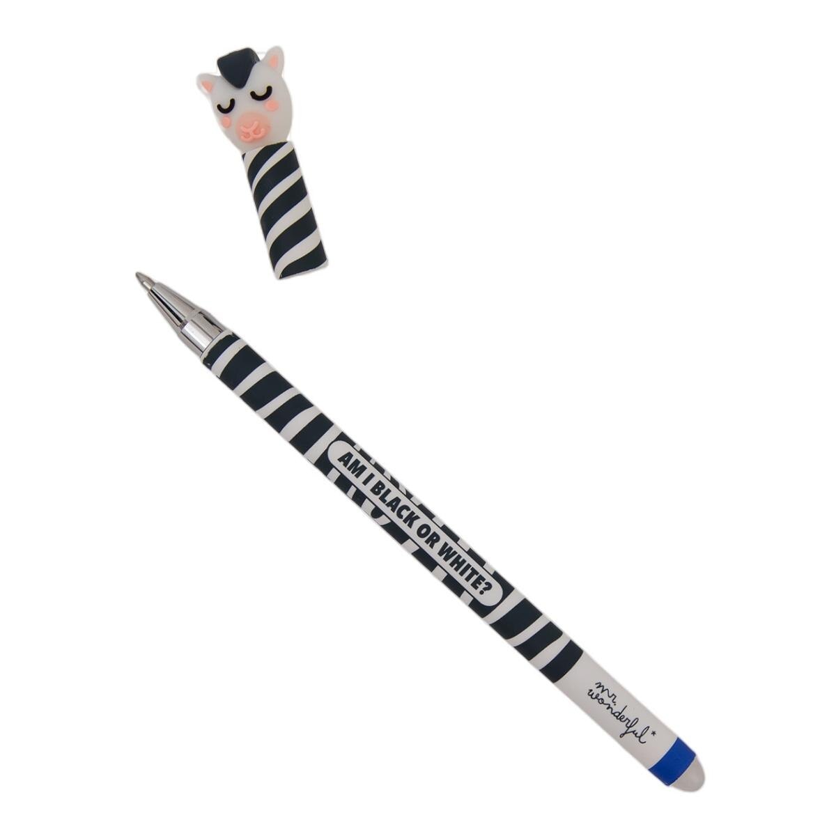 Caneta Apagável Mr Wonderful BoBo Zebra  Am I black or white? 2