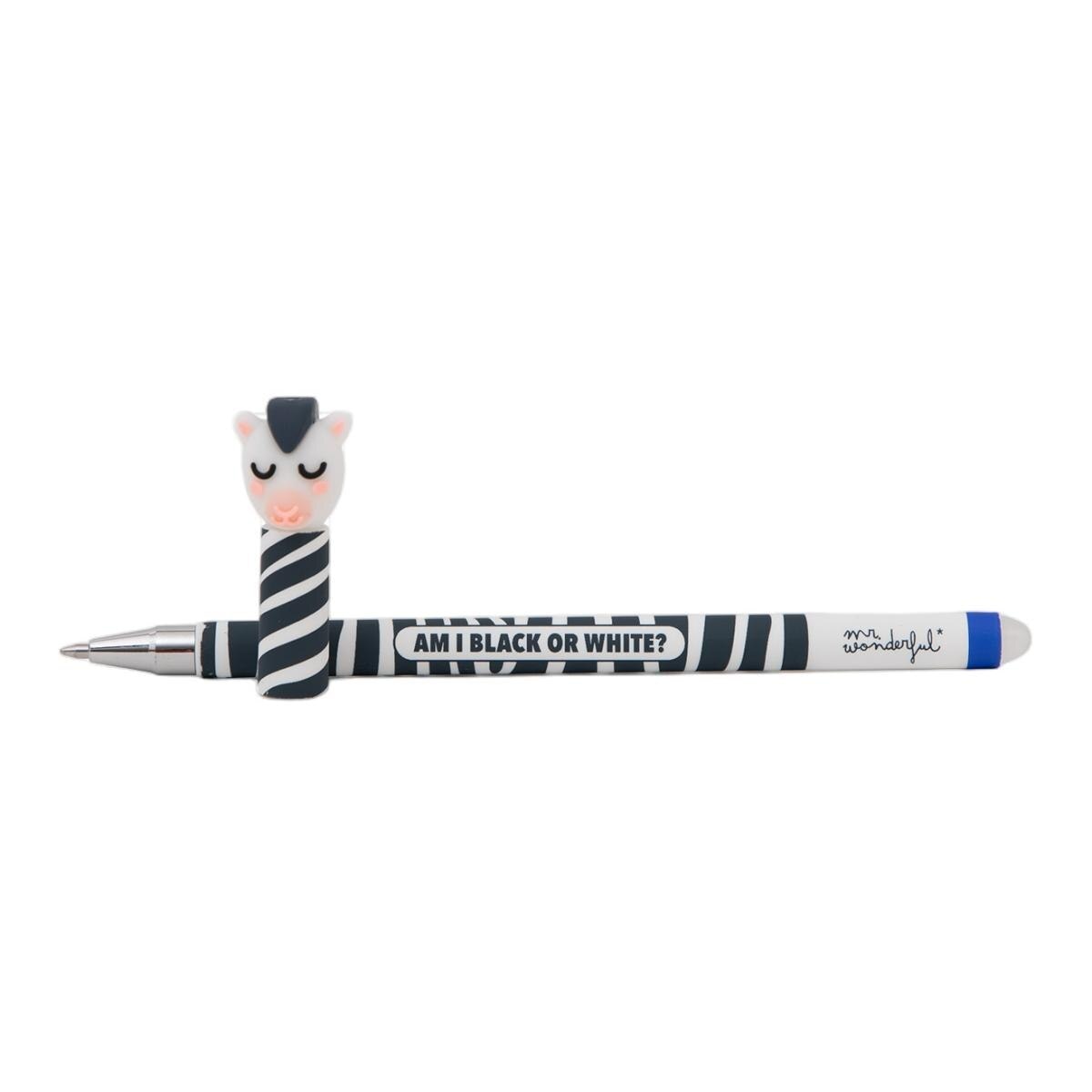 Caneta Apagável Mr Wonderful BoBo Zebra  Am I black or white? 3