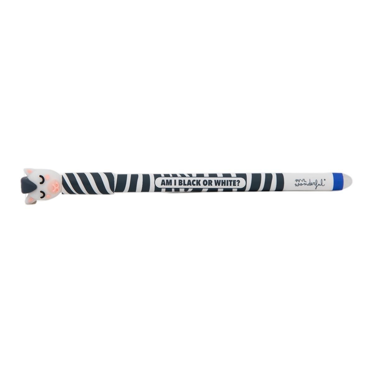 Caneta Apagável Mr Wonderful BoBo Zebra  Am I black or white? 4
