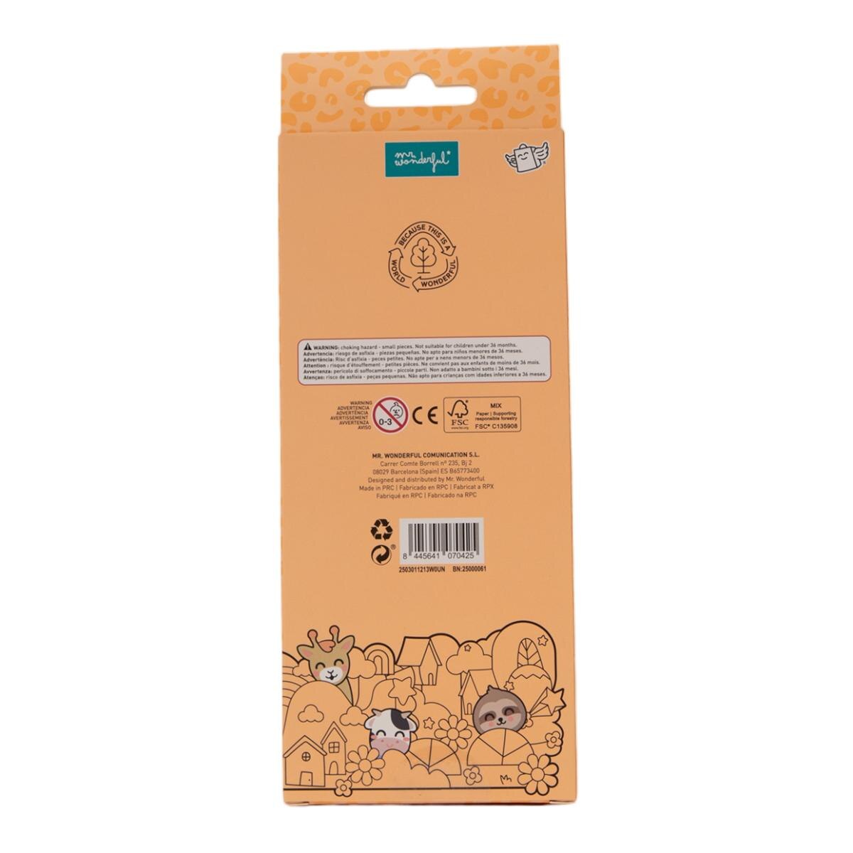 Conjunto de 3 canetas Mr Wonderful apagáveis BoBo com estampado animal  Cobra, Tigre e Cebra. 6
