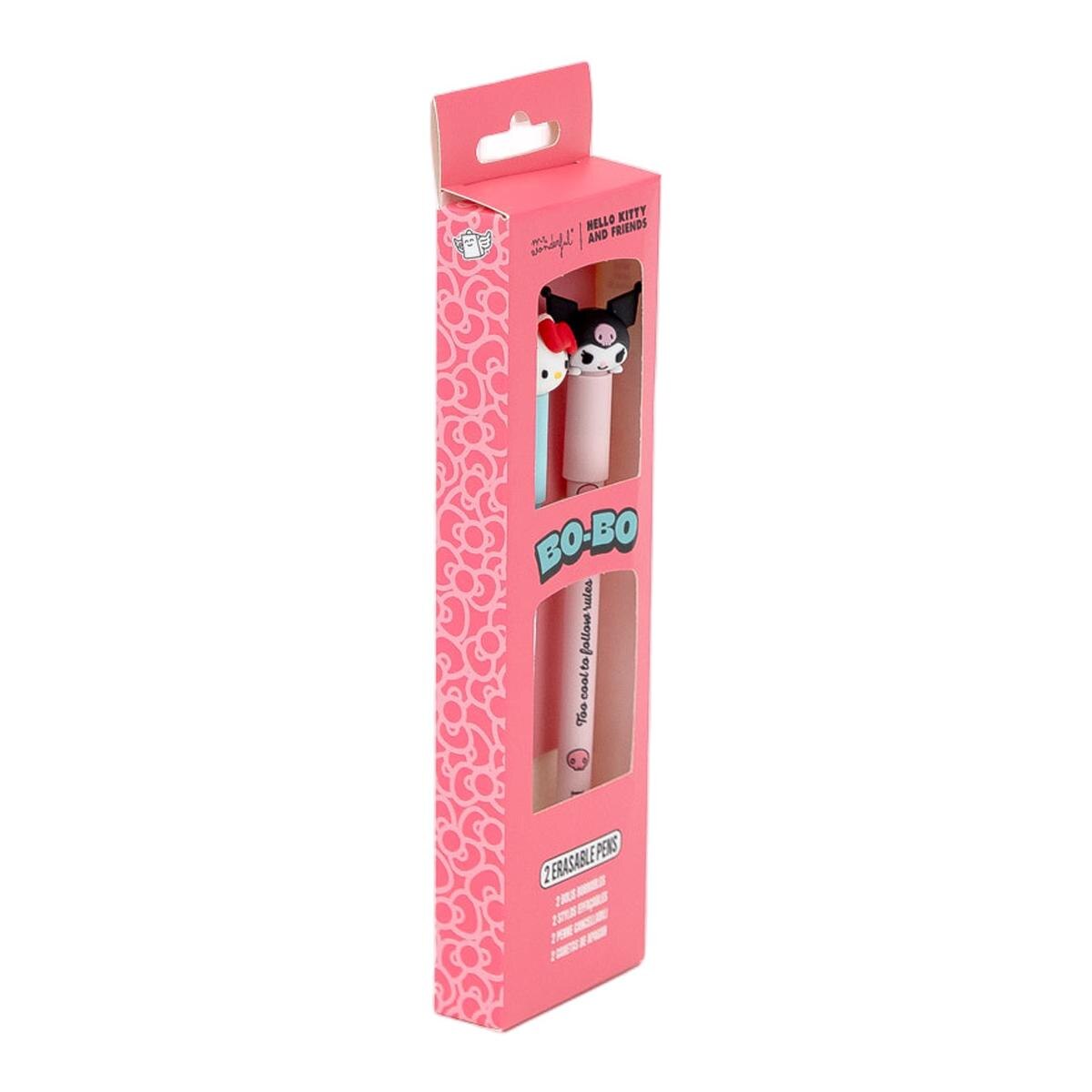 Conjunto de 2 canetas Mr Wonderful apagáveis Bo-Bo - Hello Kitty e Kuromi 4