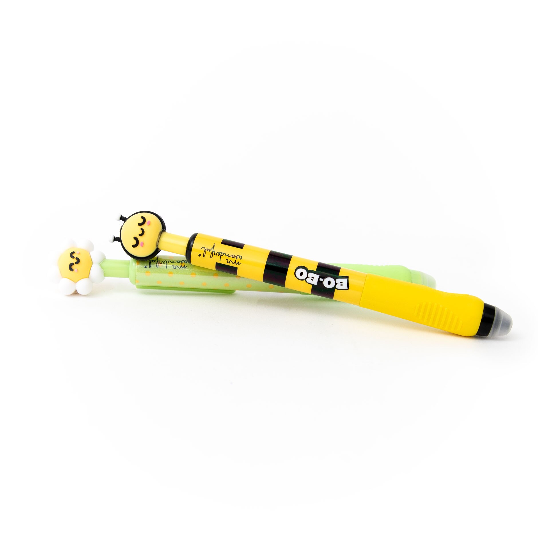Conjunto de 2 canetas apagáveis Mr Wonderful Bo-Bo Click! - Margarida e Abelha 3