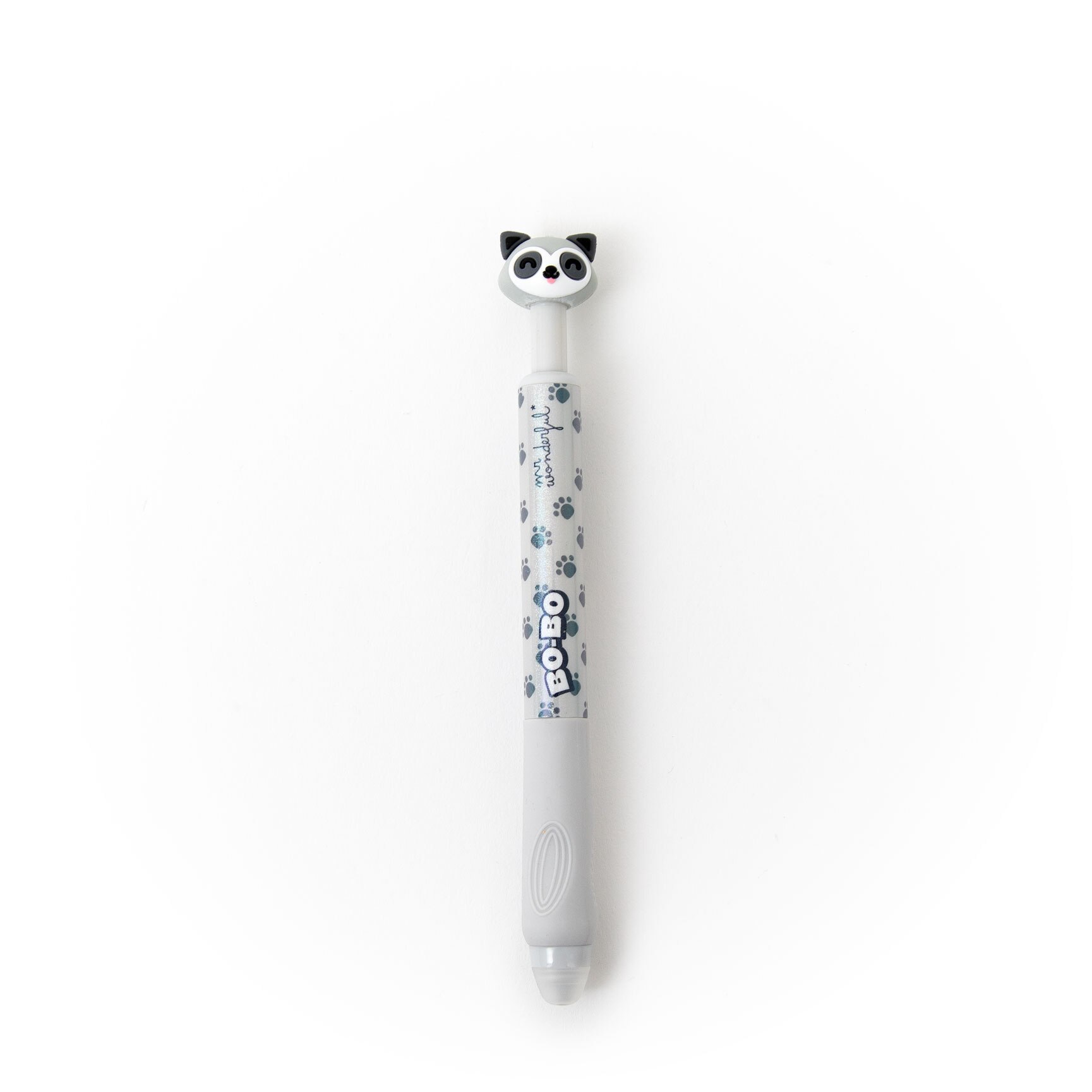 Conjunto de 2 canetas apagáveis Mr Wonderful Bo-Bo Click! - Mapache e Capivara 5