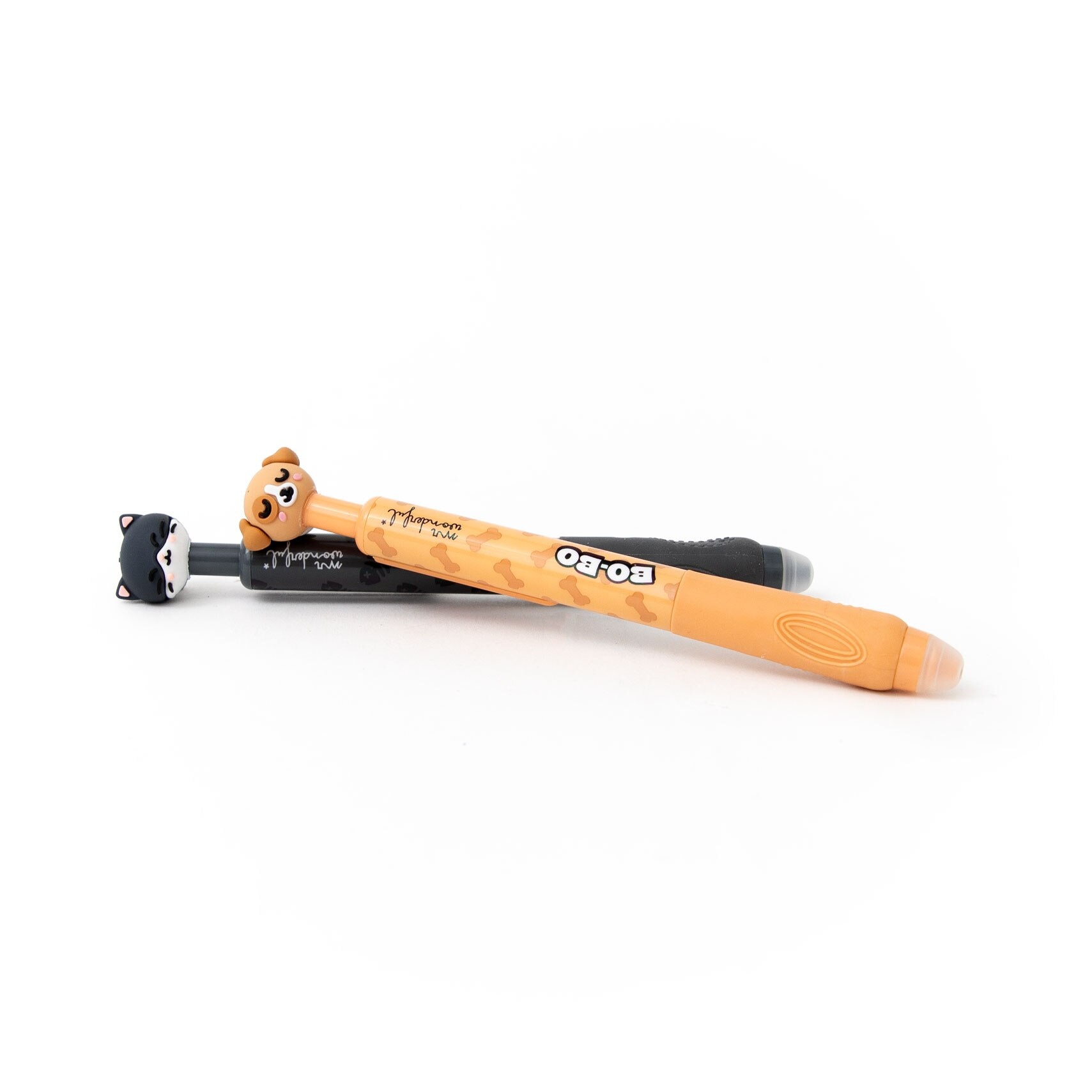 Conjunto de 2 canetas apagáveis Mr Wonderful Bo-Bo Click! - Gato e Cão 3