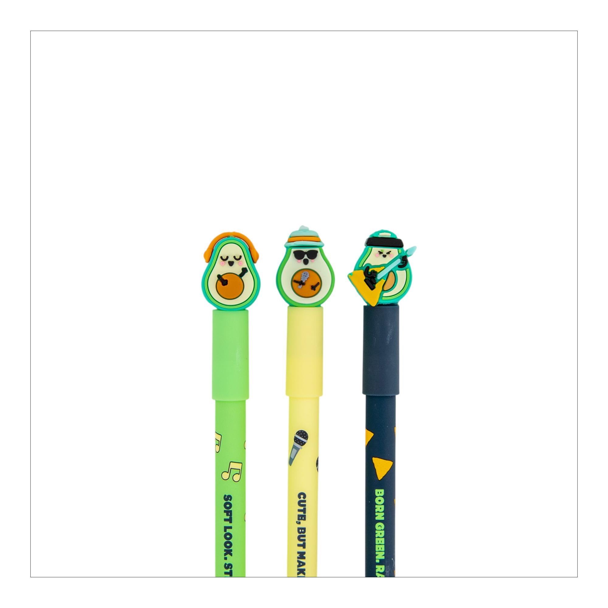 Set de 3 bolígrafos borrables BoBo Mr.Wonderful DJ Rockstar and Chill 7