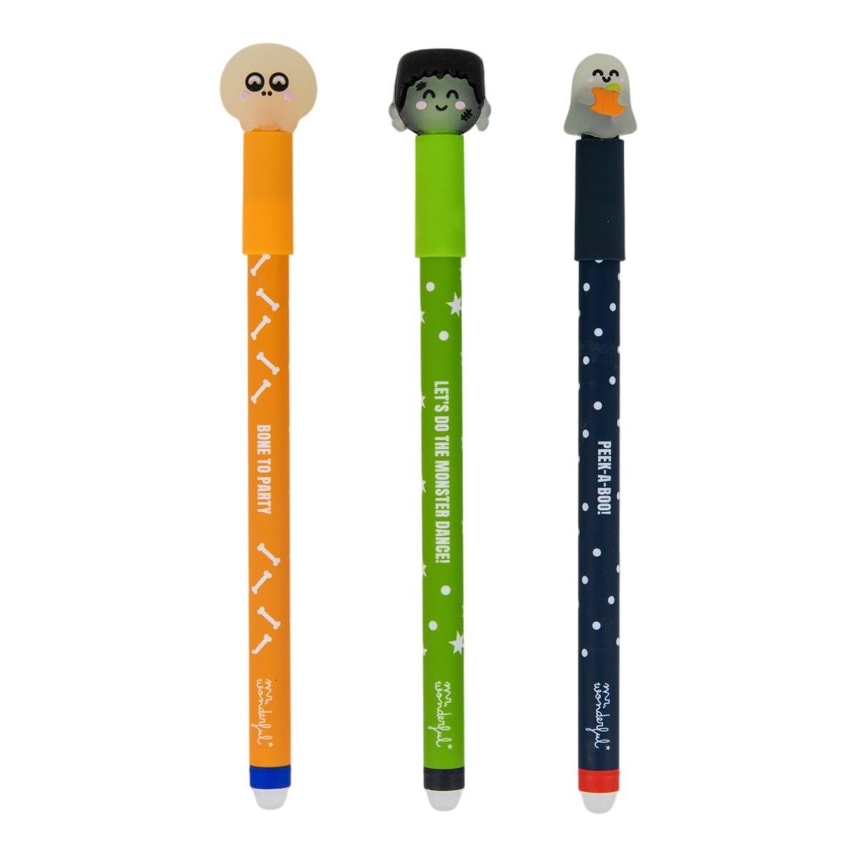 Imagen 3 de Set de 3 Bolis borrables BoBo Mr.Wonderful Glow in the Dark