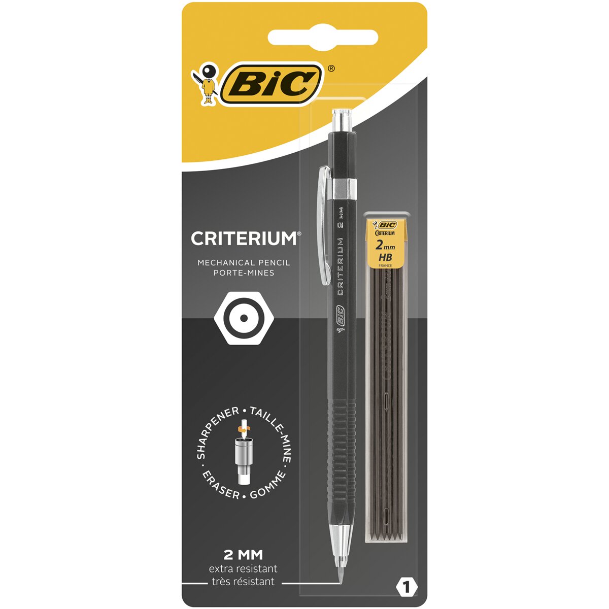 Pack de 1 lapiseira Criterium Ponta de 2 mm com 6 recargas 3
