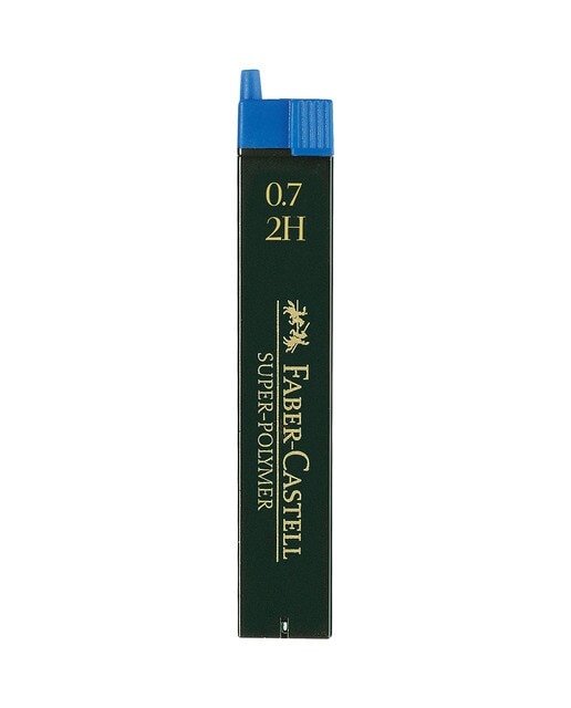 Minas Finas SUPER-POLYMER 0,7 mm Graduación 2B Faber Castell Negro Negro-1