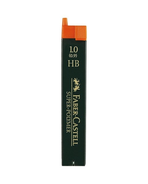 Minas Finas SUPER-POLYMER 1,0 mm Graduación HB Faber Castell Negro Negro-1