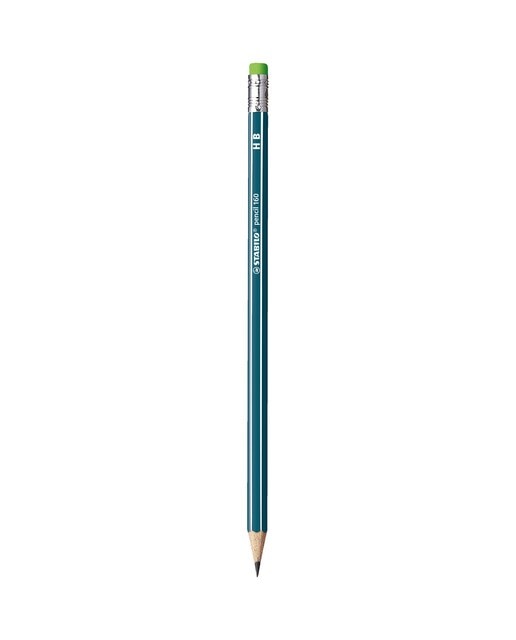 Lápis de grafite com borracha HB 2160 cor de petróleo Azul-1