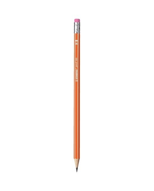 Lápis de Grafite com Borracha HB 2160 - Laranja Laranja-1