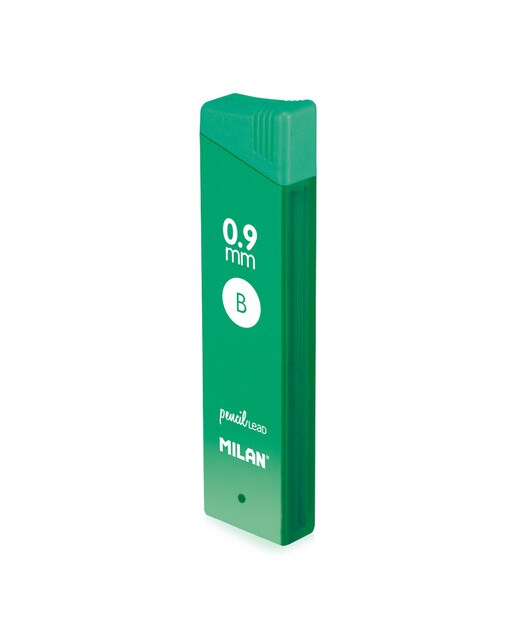 Caixa com 12 minas grafite 0.9 mm B MILAN Verde-1