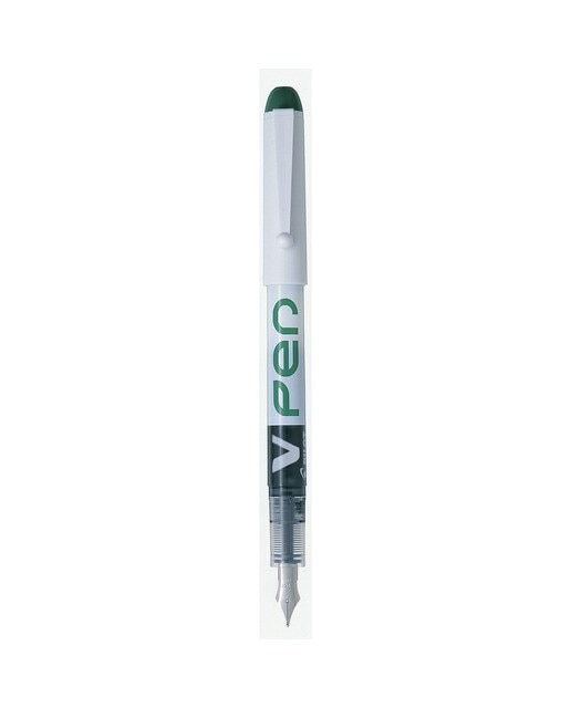 Imagen 0 de Pluma desechable de tinta líquida V-Pen White Pilot verde