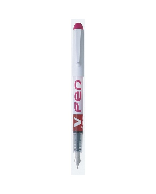 Imagen 0 de Pluma desechable de tinta líquida V-Pen White Pilot rosa