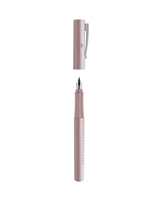 Pluma estilográfica grip 2011 punta M Faber-Castell rosa palo Rosa palo-2