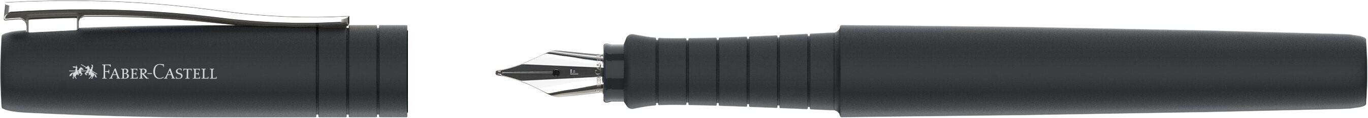 Pluma estilográfica Poly Pen trazo F Faber-Castell negro. Negro-3