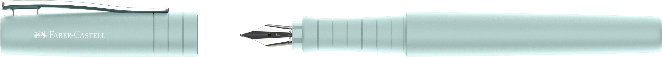 Pluma estilográfica Poly Pen trazo F Faber-Castell azul caribe. azul caribe-3
