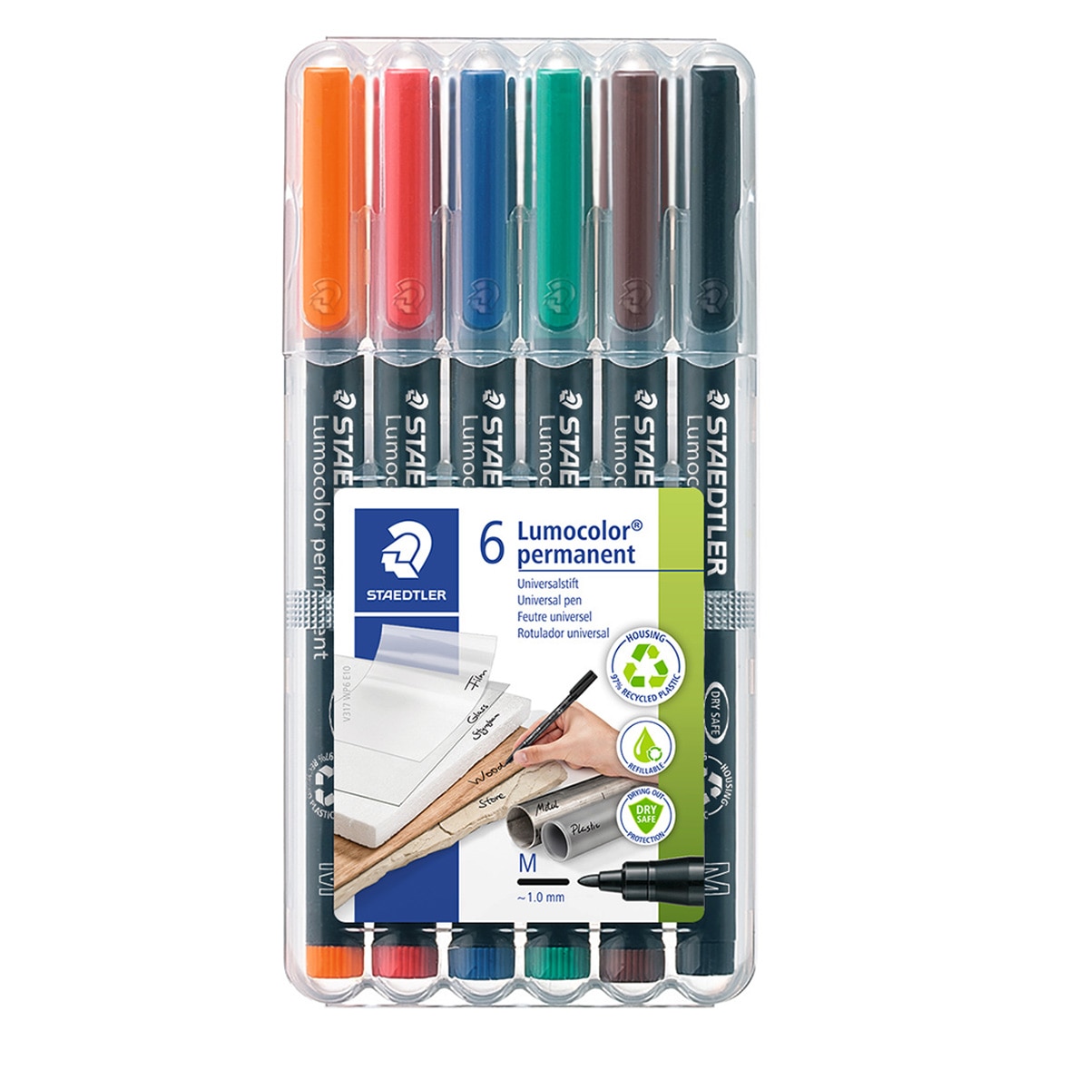 Imagen 0 de 6 Rotuladores Tinta Permanente Resistente al Agua Marcadores Lumocolor Permanent 317 Staedtler
